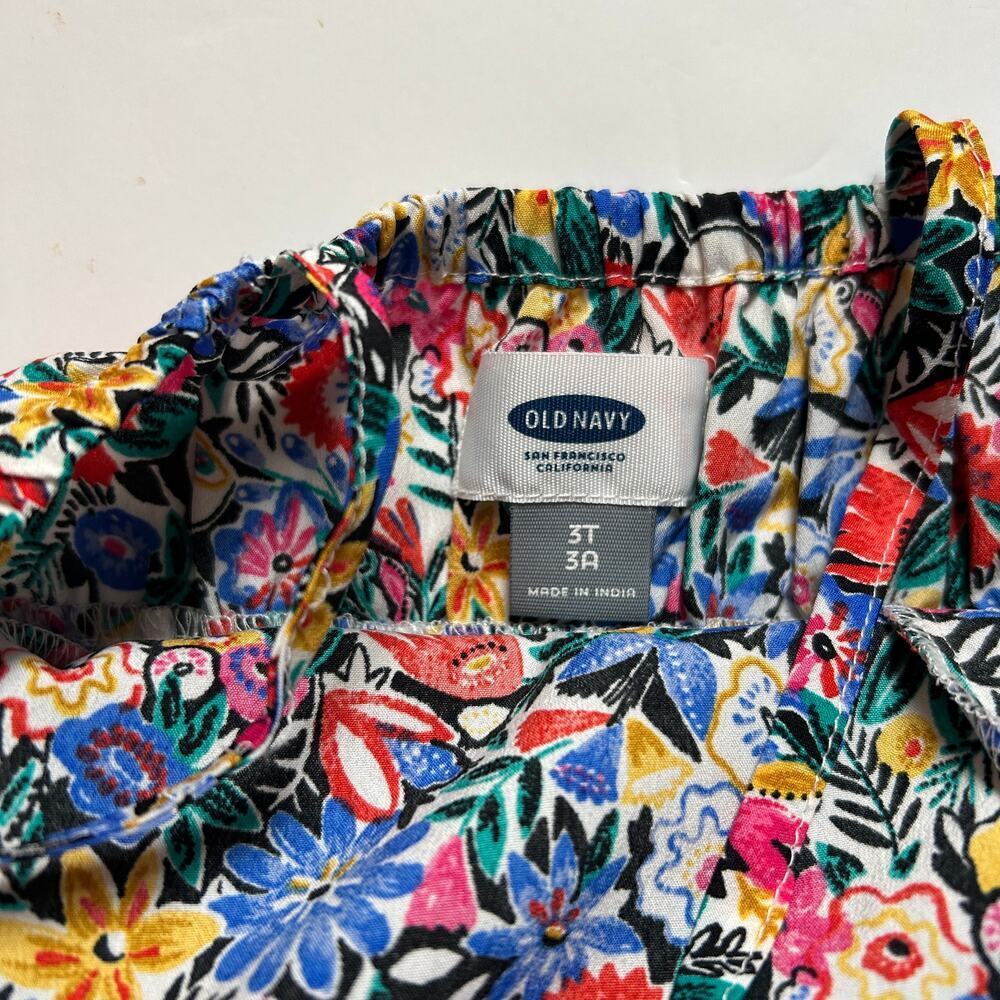 Old Navy Girls Floral Skater Dress 3T - Picture 3 of 4